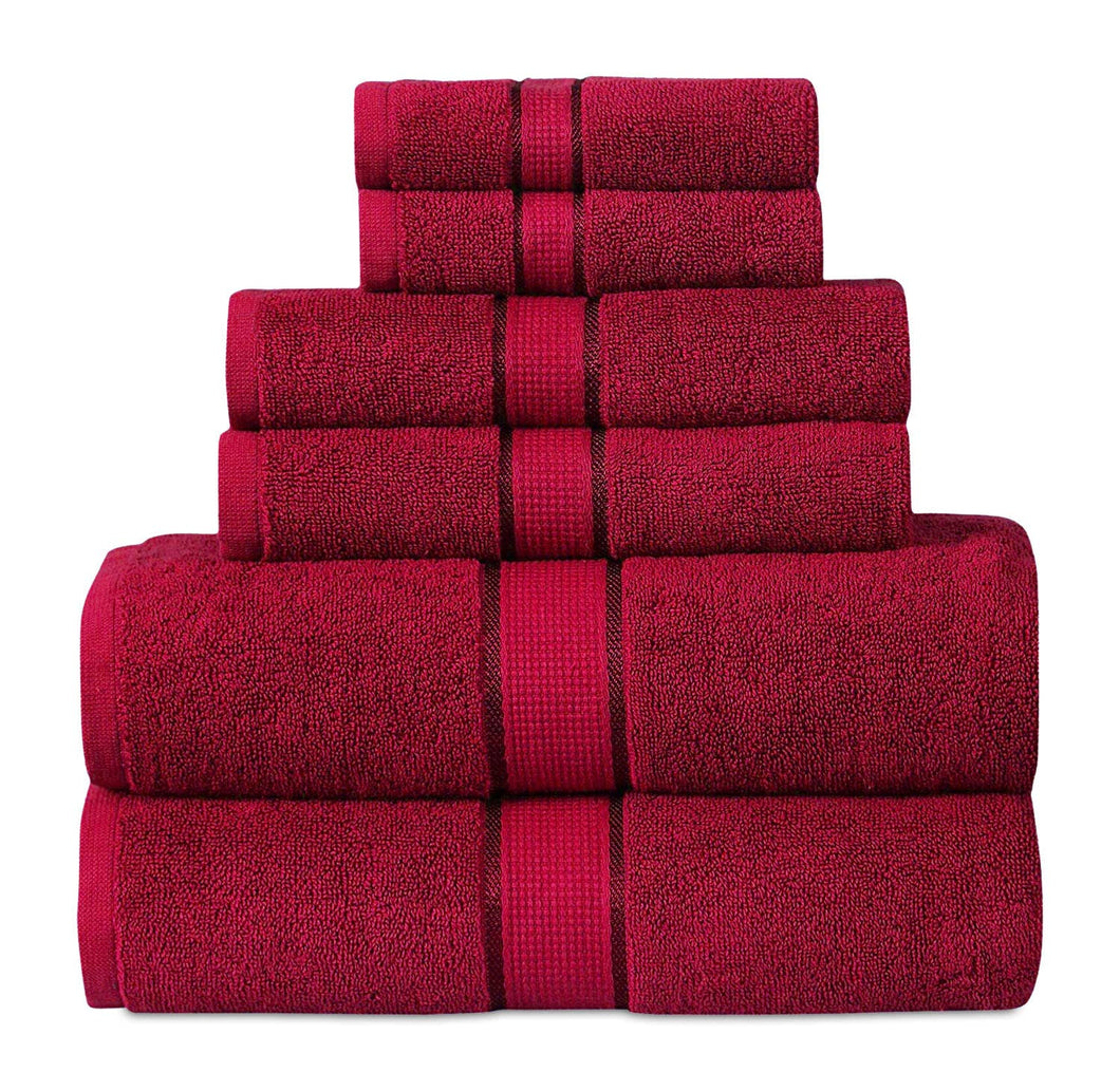 Cotton Bath Towels-Red