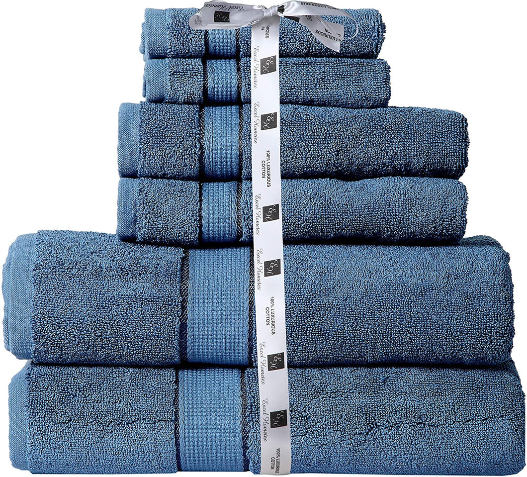 Cotton Bath Towels-Navy