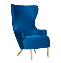 Load image into Gallery viewer, Julia Navy Wingback Chair
