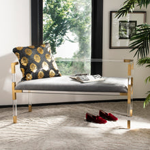 Load image into Gallery viewer, Anastasia Acrylic Bench-Brass
