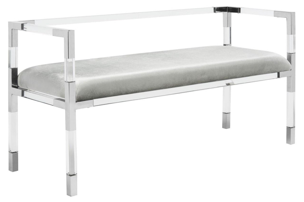 Anastasia Acrylic Bench-Chrome