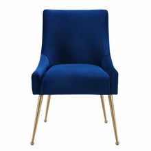 Load image into Gallery viewer, Beatrix Navy Velvet Side Chair
