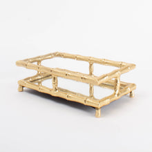 Load image into Gallery viewer, Gold Bamboo Vanity Tray
