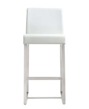 Load image into Gallery viewer, Denmark White Stainless Steel Barstools (set of 2)
