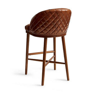 Leather Quilted Bar Stool
