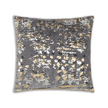 Load image into Gallery viewer, Sona Grey Gold and Silver Pillow
