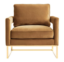 Load image into Gallery viewer, Avery Cognac Velvet Chair
