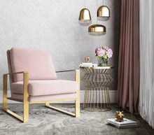 Load image into Gallery viewer, Mott Blush Velvet Chair
