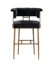 Load image into Gallery viewer, Astrid Grey Velvet Counter Stool
