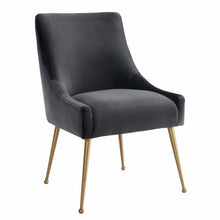 Load image into Gallery viewer, Beatrix Grey Velvet Side Chair
