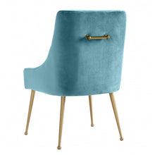 Load image into Gallery viewer, Beatrix Sea Blue Velvet Side Chair
