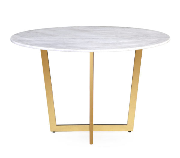 Maxim White Marble Dining Table