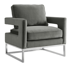 Avery Grey Velvet Chair