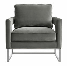 Load image into Gallery viewer, Avery Grey Velvet Chair
