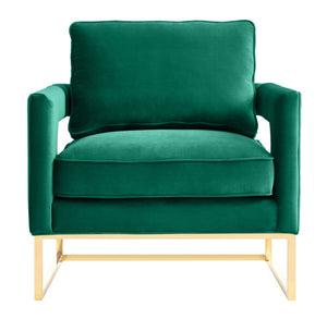 Avery Green Velvet Chair
