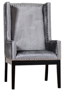 Tribeca Grey Velvet Chair
