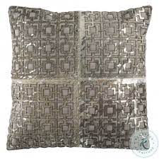 Cami Metallic Cowhide Pillow