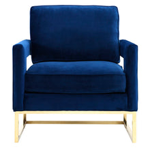 Load image into Gallery viewer, Avery Navy Velvet Chair
